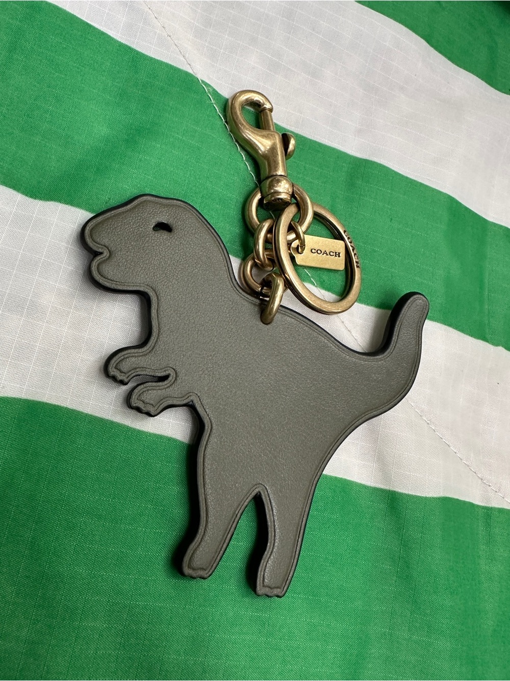 COACH rexy leather bag charm